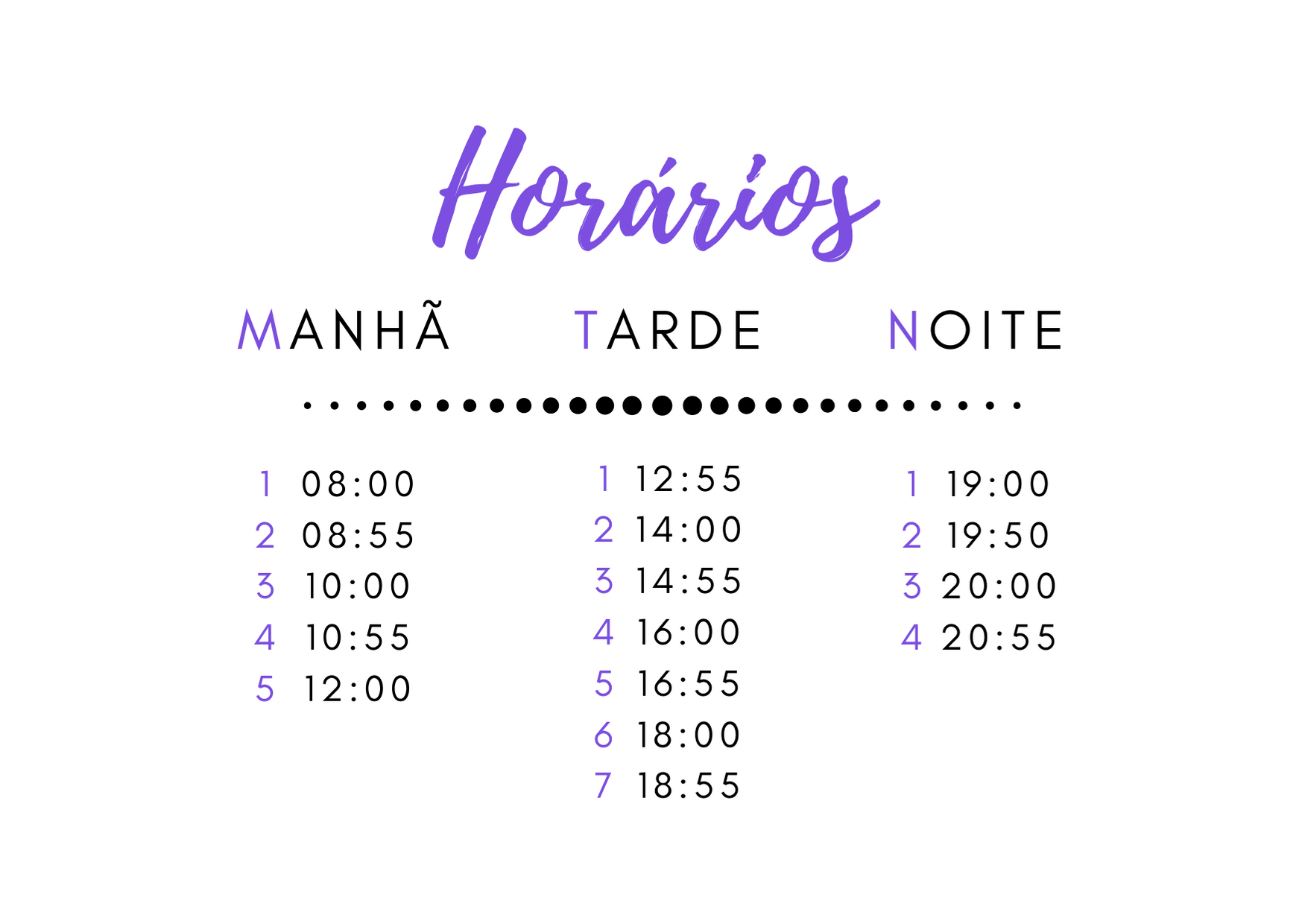horarios